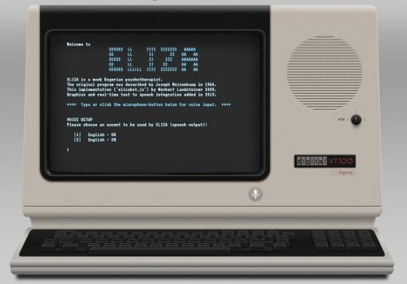 元祖チャットロボット「ELIZA」復活、HTML5 音声I/O のデモ 【@maskin】