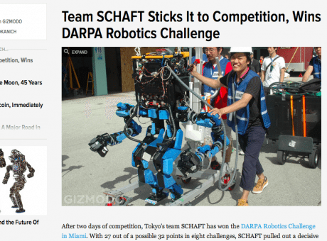 日本のロボットベンチャー「SCHAFT」、NASAやMITを退け「世界一」を証明【@itmsc】