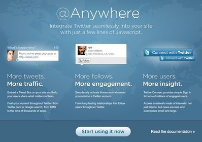 Twitter機能を自社サイトに数分で組み込める「@Anywhere」スタート (サンプルあり) 【増田(maskin)真樹】