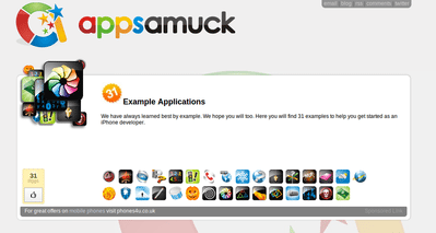 iPhoneアプリ開発に役立つ31のサンプルを公開する「Appsamuck」 【増田(@maskin)真樹】
